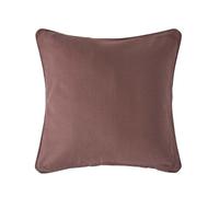 Homescapes Cotton Plain Chocolate Cushion Cover, 30 X 30 Cm
