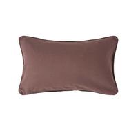 Homescapes Cotton Plain Chocolate Rectangular Cushion Cover, 30 X 50 Cm