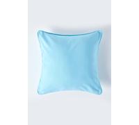 Homescapes Cushion Cover 100% Cotton Plain – 60 x 60 cm – Medium Cornflower Blue – Washable