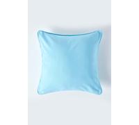 Homescapes Cotton Plain Cushion Cover in Blue | Size: 30 cm x 30 cm Homescapes Blue 30 cm x 30 cm