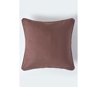 (60 x 60 cm, Chocolate) Homescapes Cotton Plain Cushion Cover