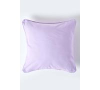 HOMESCAPES - 100% Cotton Plain Mauve Cushion Cover - 30 x 50 cm Rectangular - 12 x 20 Inches - Mauve Purple - Sofa Cushion Pillow Cover - Washable
