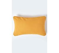 HOMESCAPES - 100% Cotton Plain Mustard Yellow Large Cushion Cover - 60 x 60 cm Square - 24 x 24 Inches - Sofa Cushion Pillow Cover - Washable