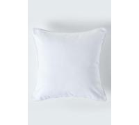 HOMESCAPES - 100% Cotton Plain Off White Large Cushion Cover - 60 x 60 cm Square - 24 x 24 Inches - Ivory - Sofa Cushion Pillow Cover - Washable