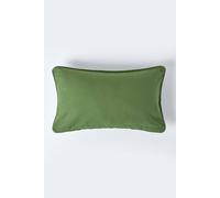 (60 x 60 cm, Olive) Homescapes Cotton Plain Cushion Cover