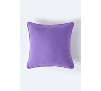 Cotton Plain Cushion Cover Homescapes Purple 30cm x 50cm