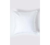 Homescapes Cushion Cover 100% Cotton Plain Large Square 60 x 60 cm (24 x 24 inches) White - Washable