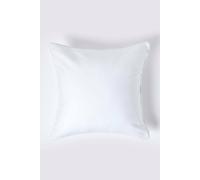 Homescapes Cushion Cover 100% Cotton Plain Large Square 60 x 60 cm (24 x 24 inches) White - Washable