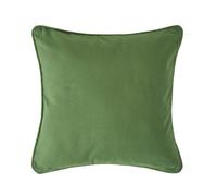 Homescapes Cotton Plain Olive Green Cushion Cover, 60 X 60 Cm