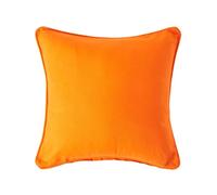 Homescapes Cotton Plain Orange Cushion Cover, 60 X 60 Cm