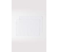 HOMESCAPES Premium Place Mats For Table, Set of 2, Non-Slip White Table Mats, 100% Cotton, Washable Ribbed Placemats for Kitchen & Dining - 50cm x 33cm
