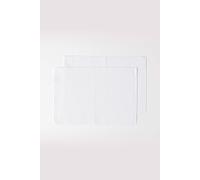HOMESCAPES Premium Place Mats For Table, Set of 2, Non-Slip White Table Mats, 100% Cotton, Washable Ribbed Placemats for Kitchen & Dining - 50cm x 33cm