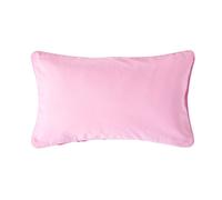 Homescapes Cotton Plain Pink Rectangular Cushion Cover, 30 X 50 Cm