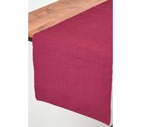 Homescapes Cotton Plain Table Runner In Plum Plum