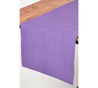 HOMESCAPES - Table Runner - Purple - 100% Ribbed Cotton - 17 x 70 Inch ( 44 x 178 cm ) - Easy care - Washable at 40 Deg C