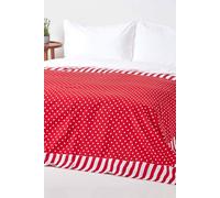 Cotton Pink Heart Decorative Sofa Throw, Red Polka Dots, Blue Stars and Stripes