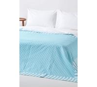 (Blue Polka Dots) Cotton Decorative Sofa Throw