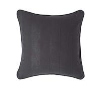 Homescapes Cotton Rajput Ribbed Black Cushion Cover, 45 X 45 Cm
