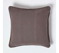 Homescapes Cotton Rajput Ribbed Cushion Cover In Charcoal Charcoal