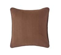 Homescapes Cotton Rajput Ribbed Cushion Cover in Chocolate | Size: 45 cm x 45 cm Homescapes Chocolate 45 cm x 45 cm