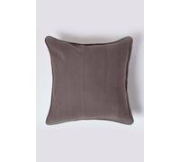 (60 x 60 cm, Grey) Cotton Rajput Ribbed Cushion Cover