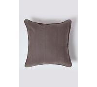 Homescapes Cotton Rajput Ribbed Cushion Cover in Charcoal | Size: 60 cm x 60 cm Homescapes Charcoal 60 cm x 60 cm