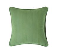 (60 x 60 cm, Olive) Cotton Rajput Ribbed Cushion Cover