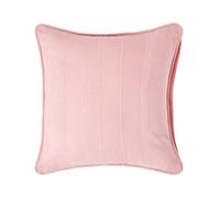 HOMESCAPES Rajput Ribbed Cushion Cover 18 x 18 Inches (45 x 45cm) Pink 100% Cotton Coordinating with Rajput Throws and Curtains Easy care Washable at home