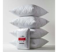 HOMESCAPES Cotton Rich Quilted Pillow Protectors Pack of 4 - 80 x 80 cm