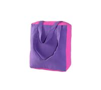 Homescapes Cotton Solid Purple Pink Design Shopping Bag, 36 x 43 x 11 cm Homescapes Purple 36 x 43 x 11 cm