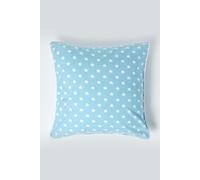 Homescapes Cushion Cover Cotton Stars 100% Cotton Washable Blue 60 x 60 cm