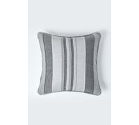 Cotton Striped Morocco Cushion Cover Homescapes Grey 60cm x 60cm