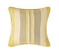 HOMESCAPES Morocco Striped Cushion Cover 24 x 24 Inches Yellow Ochre Green 100% Cotton Cover Coordinating with Morocco Throws & Curtains Easy care Washable at home
