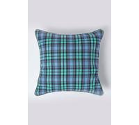 HOMESCAPES - 100% Cotton - Black Watch Tartan Check - Cushion Cover - 30 x 50 cm Rectangular - 12 x 20 Inches - Scottish Green Black - 100% Cotton sofa Cushion Cover - Washable