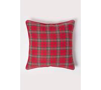 Homescapes Cotton Tartan Cushion Cover In Red Red 30cm x 50cm