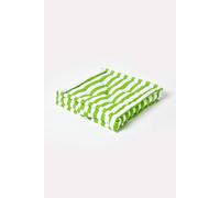 Homescapes Cotton Thick Stripe Floor Cushion In Green Green