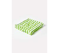 Homescapes Cotton Thick Stripe Floor Cushion - Green / 8cm