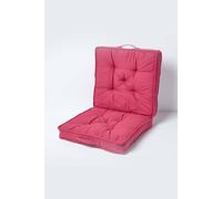 (Claret Red) Cotton Travel Back Support Booster Cushion