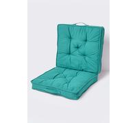(Teal) Cotton Travel Back Support Booster Cushion