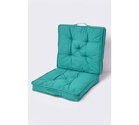 Homescapes Cotton Travel Support Booster Cushion In Teal Teal