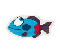 Homescapes Cotton Tufted Blue Fish Children Rug