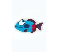 Homescapes Cotton Tufted Blue Fish Children Rug | Size: 40 cm x 75 cm Homescapes Blue 40 cm x 75 cm