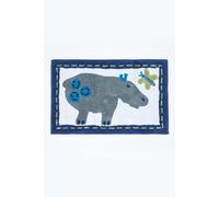 Homescapes Cotton Tufted Hippo Children Rug in Grey | Size: 50 cm x 80 cm Homescapes Grey 50 cm x 80 cm
