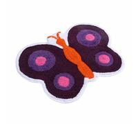 Homescapes Cotton Tufted Purple Butterfly Children Rug | Size: 50 cm x 80 cm Homescapes Purple 50 cm x 80 cm
