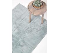 Homescapes Cotton Tufted Rug Union Jack Plain Embossed Mat in Silver | Size: 50 cm x 80 cm Homescapes Silver 50 cm x 80 cm