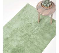 (90 x 150 cm, Sage green) Cotton Tufted Rug Union Jack Plain Embossed Mat