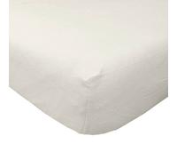 HOMESCAPES Luxury Flannelette Cream Brushed Cotton Fitted Sheet, Heavy weight 160gsm 100% Cotton, Single