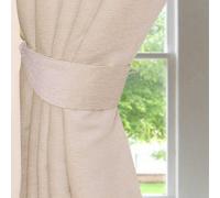 Homescapes Cream Chenille Curtain Tie Back Pair
