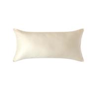 HOMESCAPES Cream Organic Cotton Euro Size Pillowcase 40 x 80 cm 400TC 600 Thread Count Equivalent Pillow Case with Zip