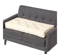 Homescapes Cream Cotton 2 Seater Booster Cushion